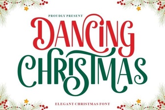 Festive Dancing Fonts for Holiday Designs