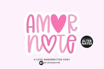 Amor Note Font for Handwritten Design Projects