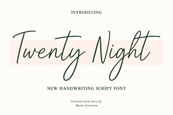 Unlock Creativity with the Twenty Night Font Design